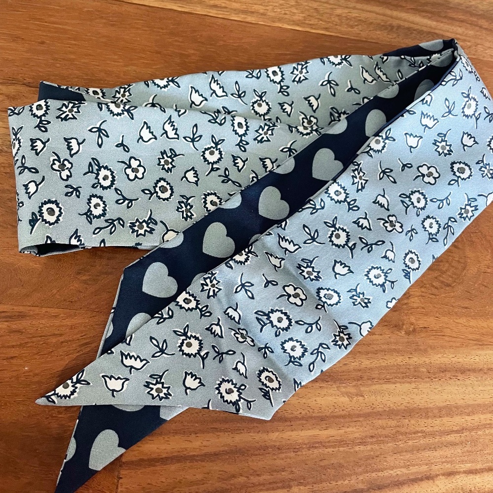 COACH skinny silk scarf twilly